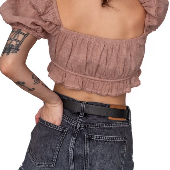 Sabo Skirt • Large • Short Sleeve Blouse • Dusty Rose - Picture 5 of 7